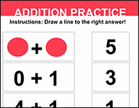 addition practice worksheet for kindergarteners
