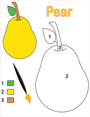 color by number free kindergarten math worksheet for numbers 1 – 3