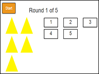 counting triangles math game for kids