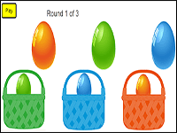 easter math game sort by colors