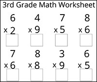 3rd grade multiplication worksheet