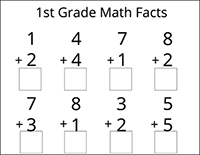 First Grade Math Worksheets