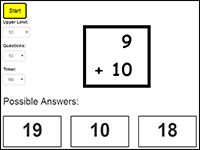 play addition flashcard game online