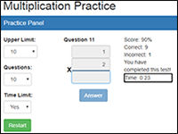 Multiplication practice online