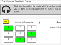 Number 2 Kindergarten Math Games