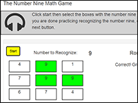 Number 9 Kindergarten Math Games