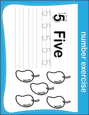 practice writing the number 5 worksheet